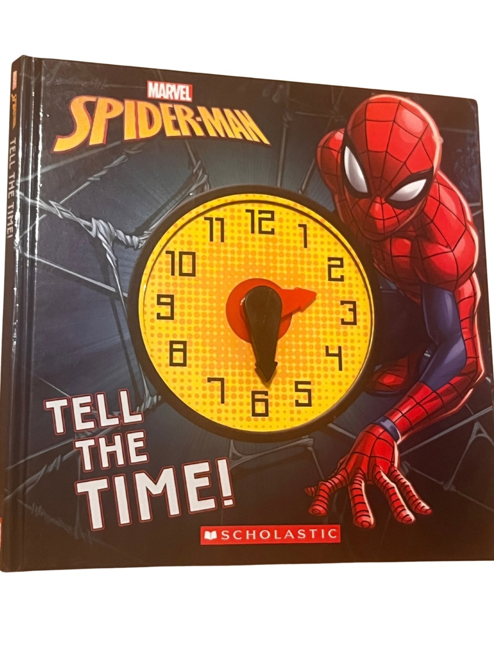 Marvel Spider-Man Tell the Time Hardcover Interactive Analog Clock Book